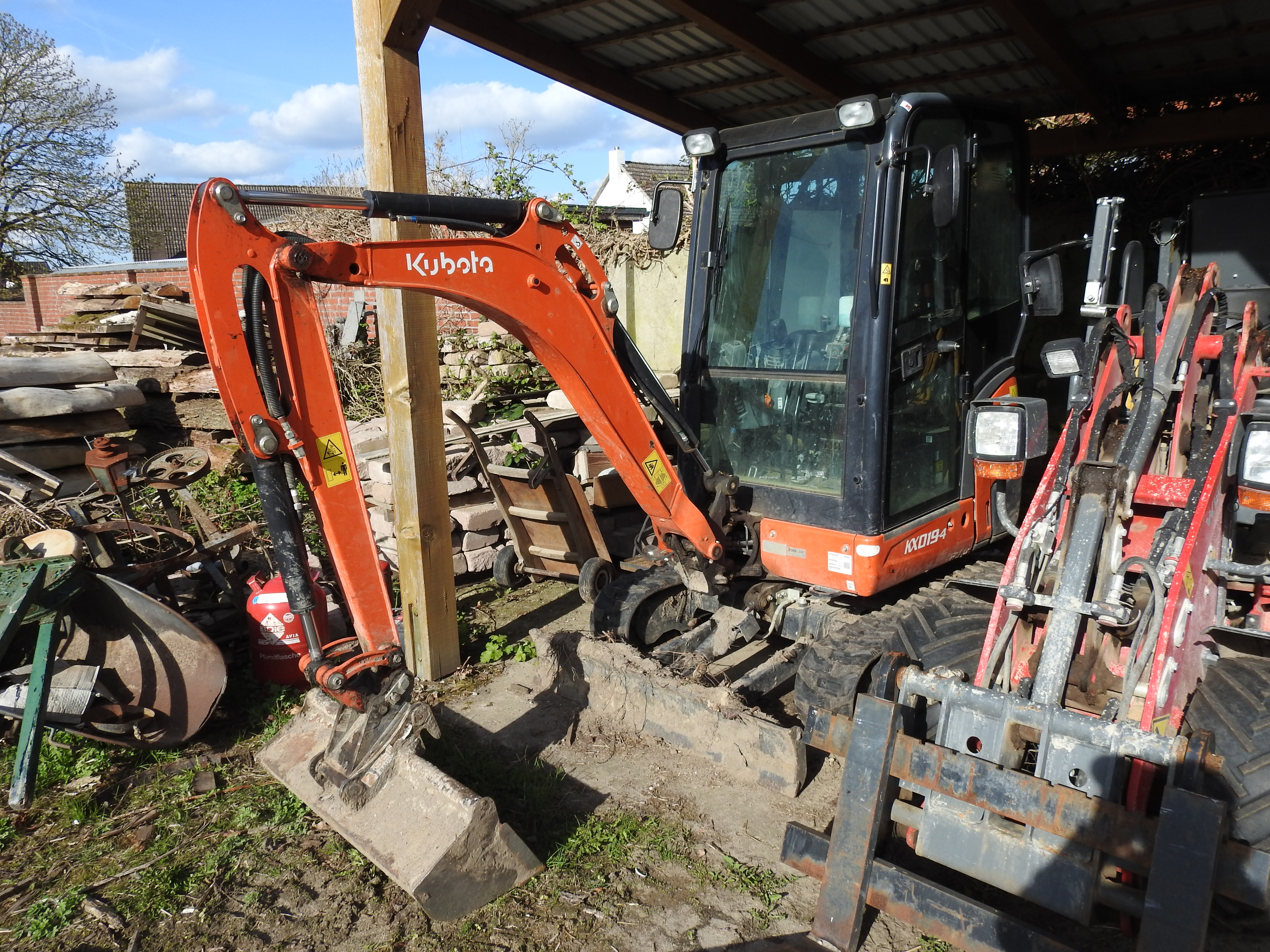 Kubota Minibagger KX019-4 Wartubgsteile